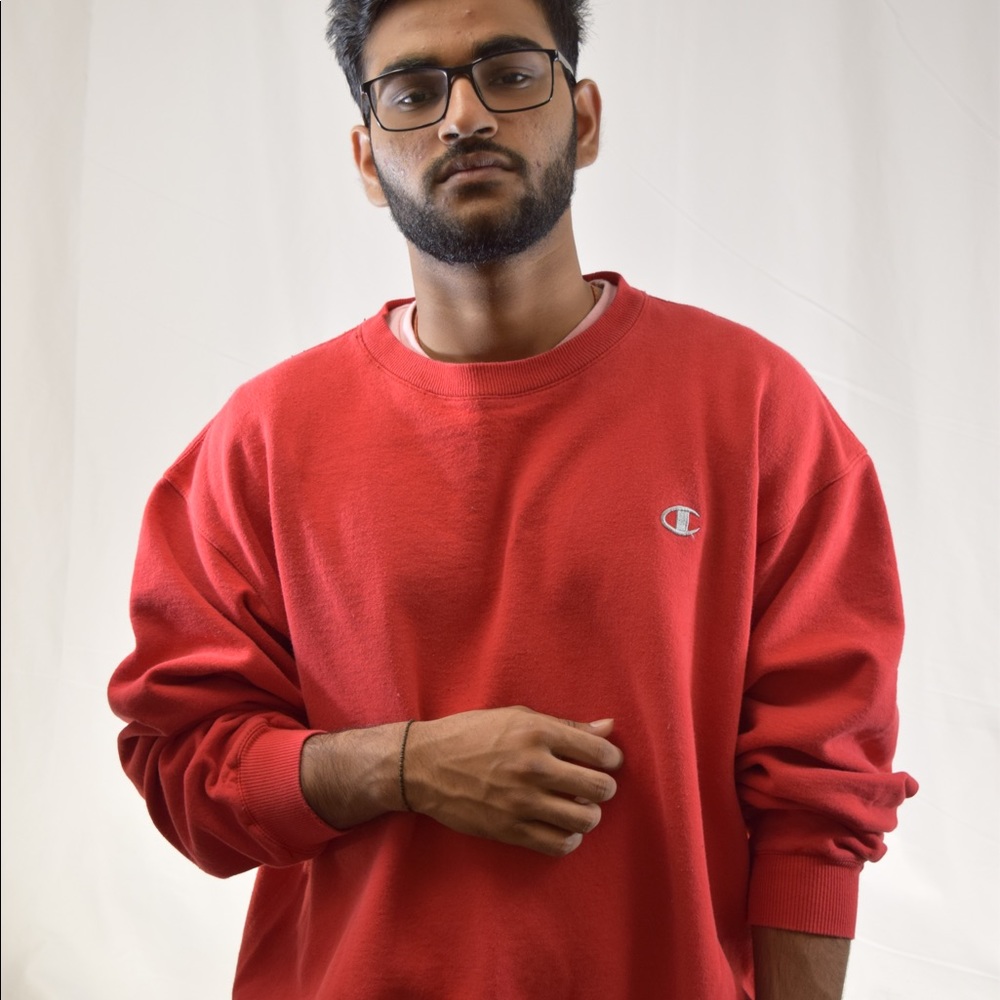 Red Champion Pullover